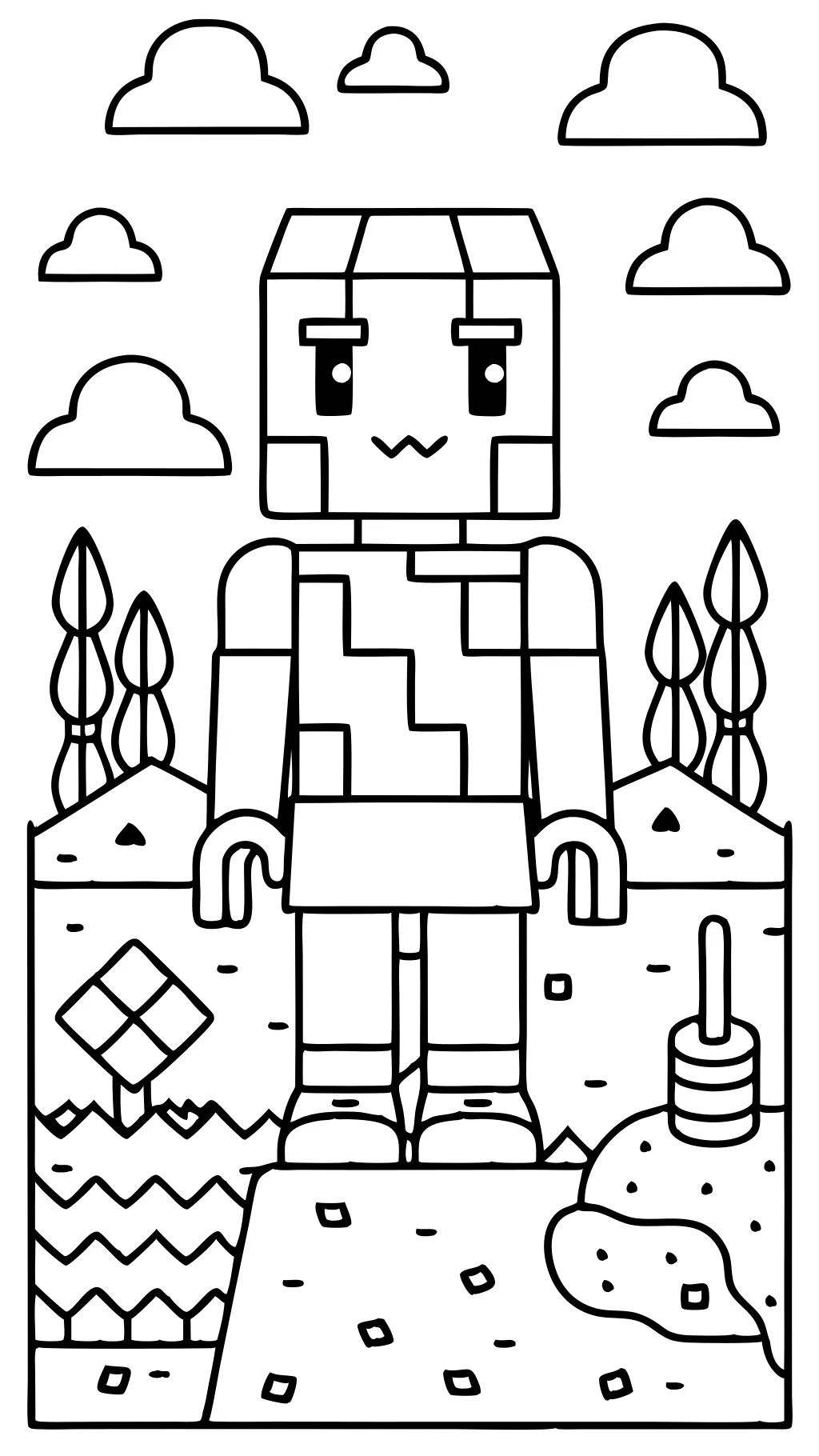 minecraft coloring page free